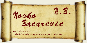 Novko Bačarević vizit kartica